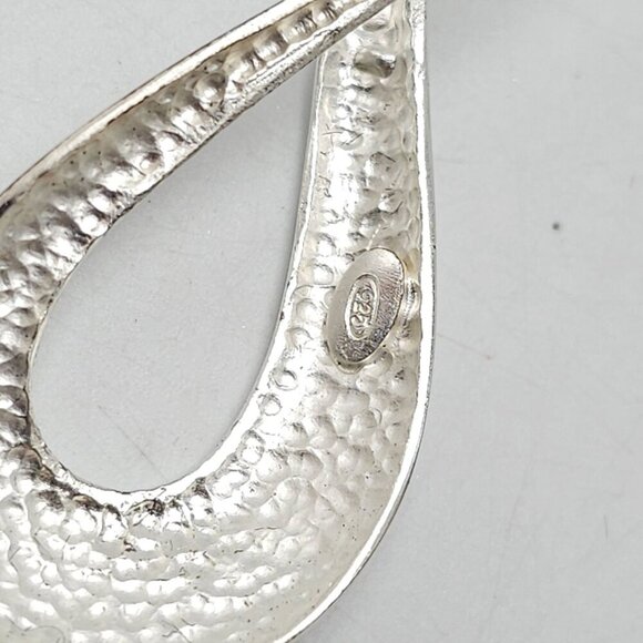 Sterling Silver Infinity Drop Earrings 925 Twisted Design - Picture 4 of 6